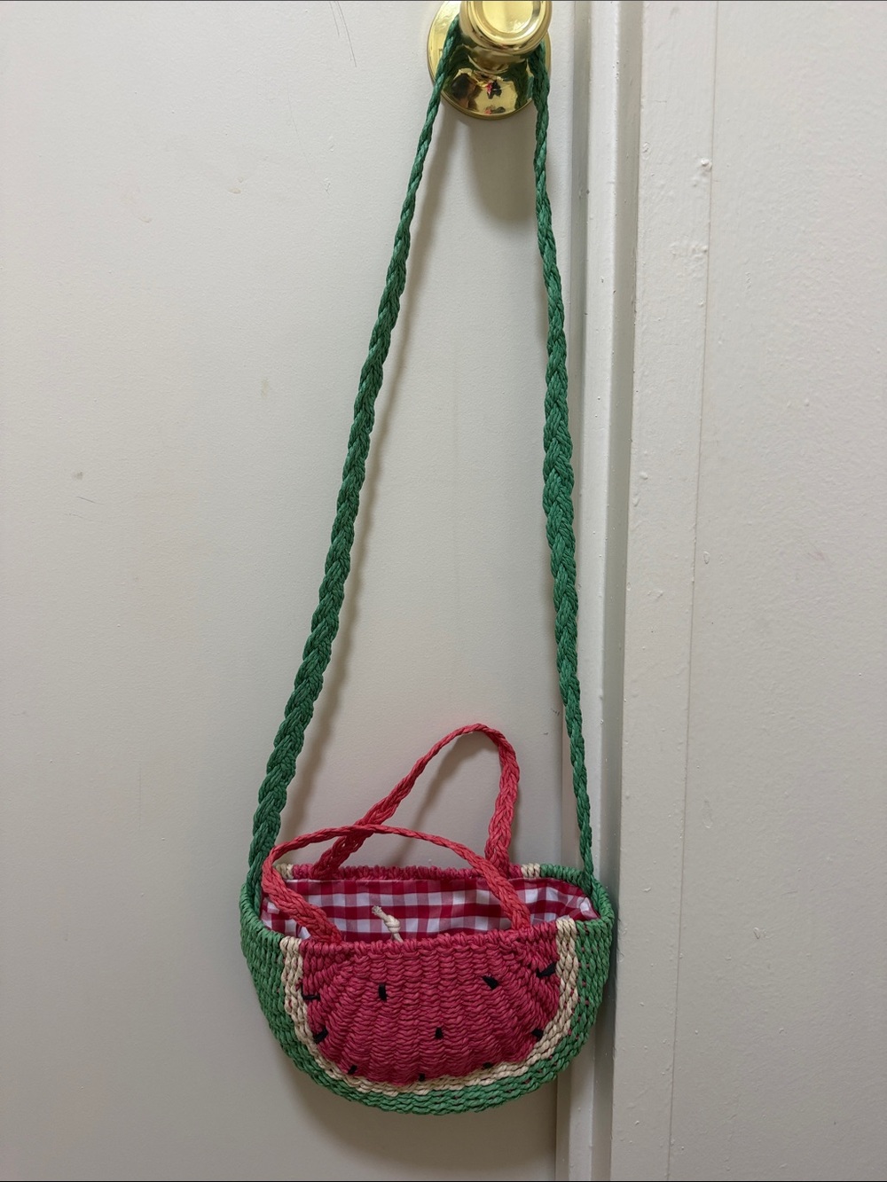 Watermelon Straw Crossbody Bag nwot